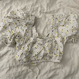 Zara crop too with tie back